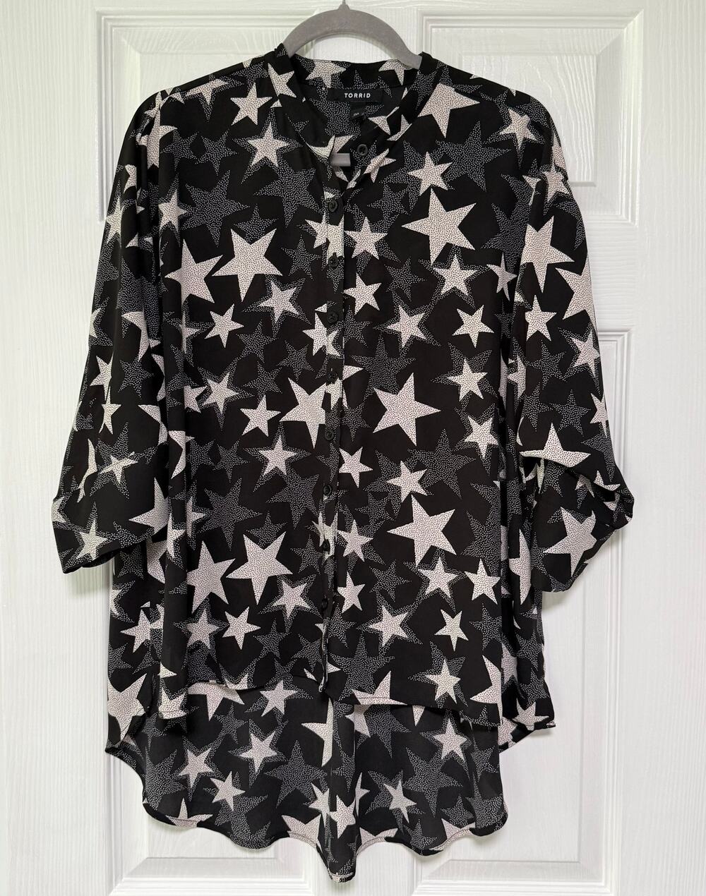 Torrid Women's Hi-Low Hem Star Print Tunic Top Size 00